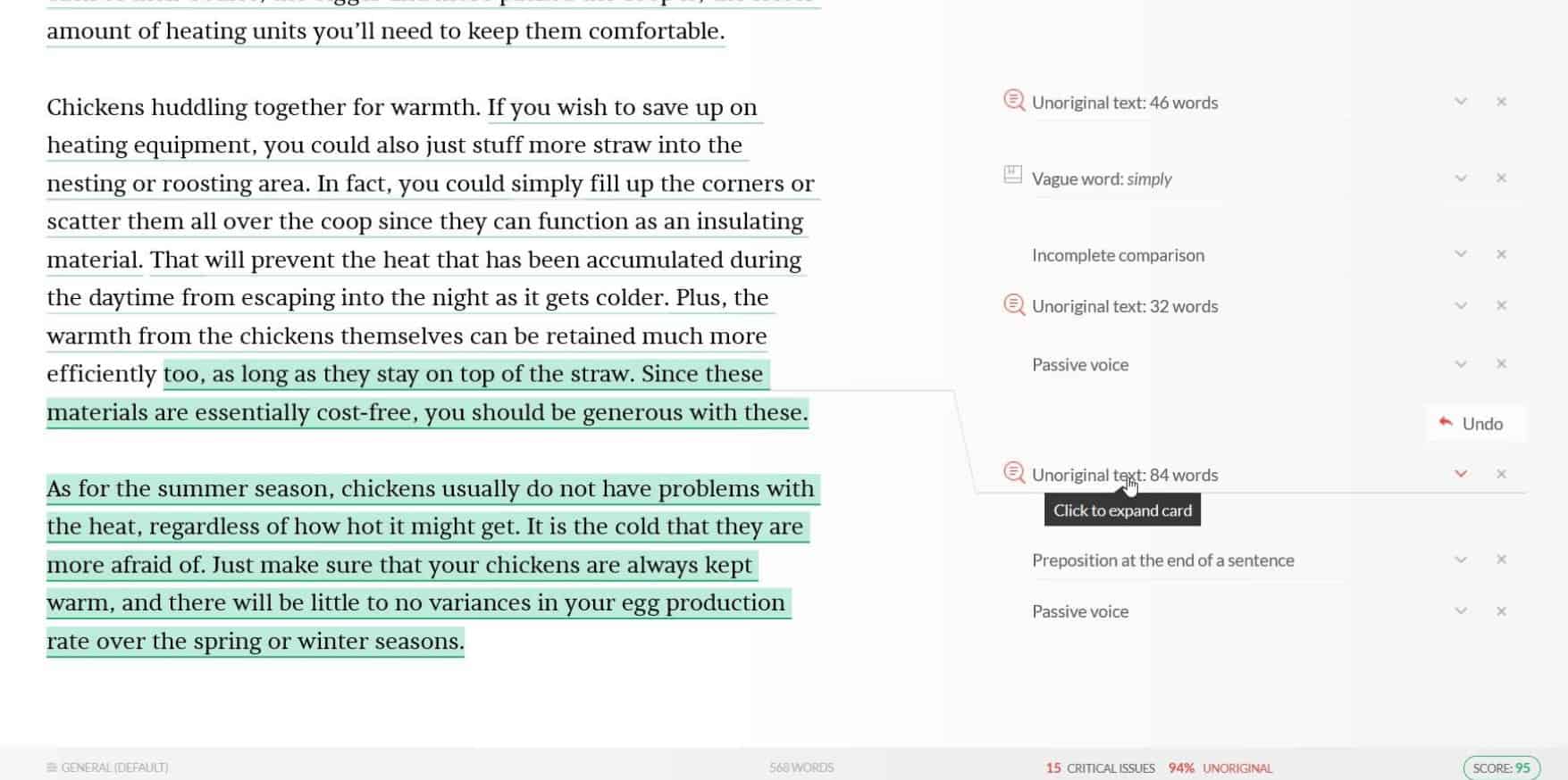 Use Grammarly to avoid making critical grammatical errors in your content.